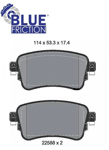PASTILHA DE FREIO TRASEIRA CITROEN JUMPY 1.6 17/25 - PEUGEOT EXPERT 1.6 17/25 - FIAT SCUDO 22/25