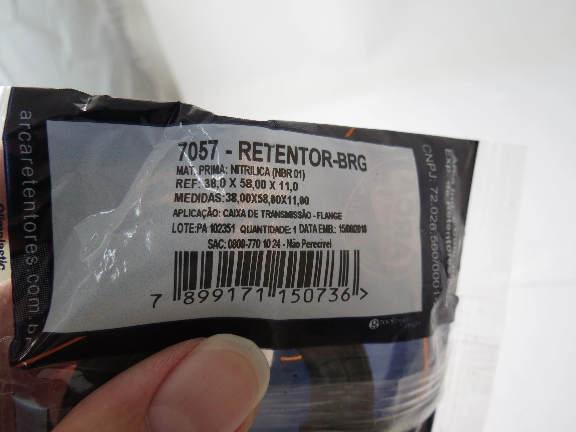 RETENTOR FLANGE CAIXA TRASMISSÃO TOYOTA HILUX 2005/ - 38X58X11MM
