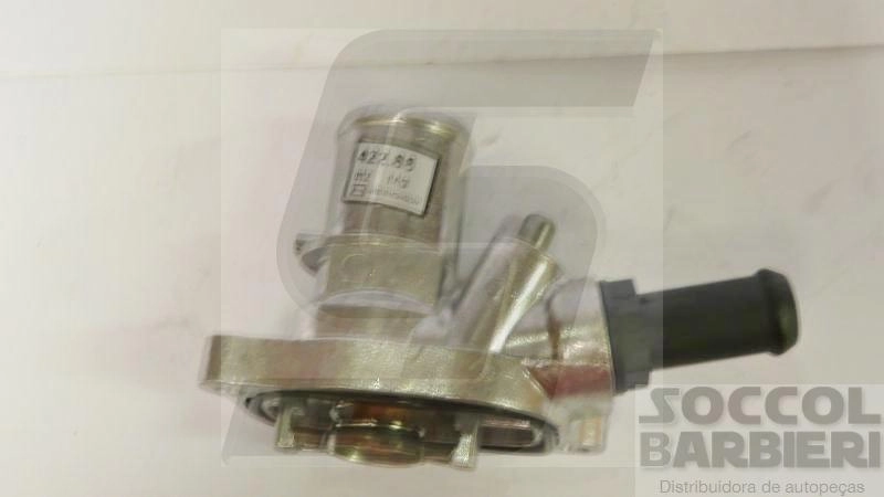 VÁLVULA TERMOSTÁTICA COM CARCAÇA ALUMÍNIO SEM SENSOR MOTOR FIRE EVO FIAT NOVO UNO/PALIO 1.0/1.4 10/ NOVA FIORINO 14/ 500 12/ MOBI 16/