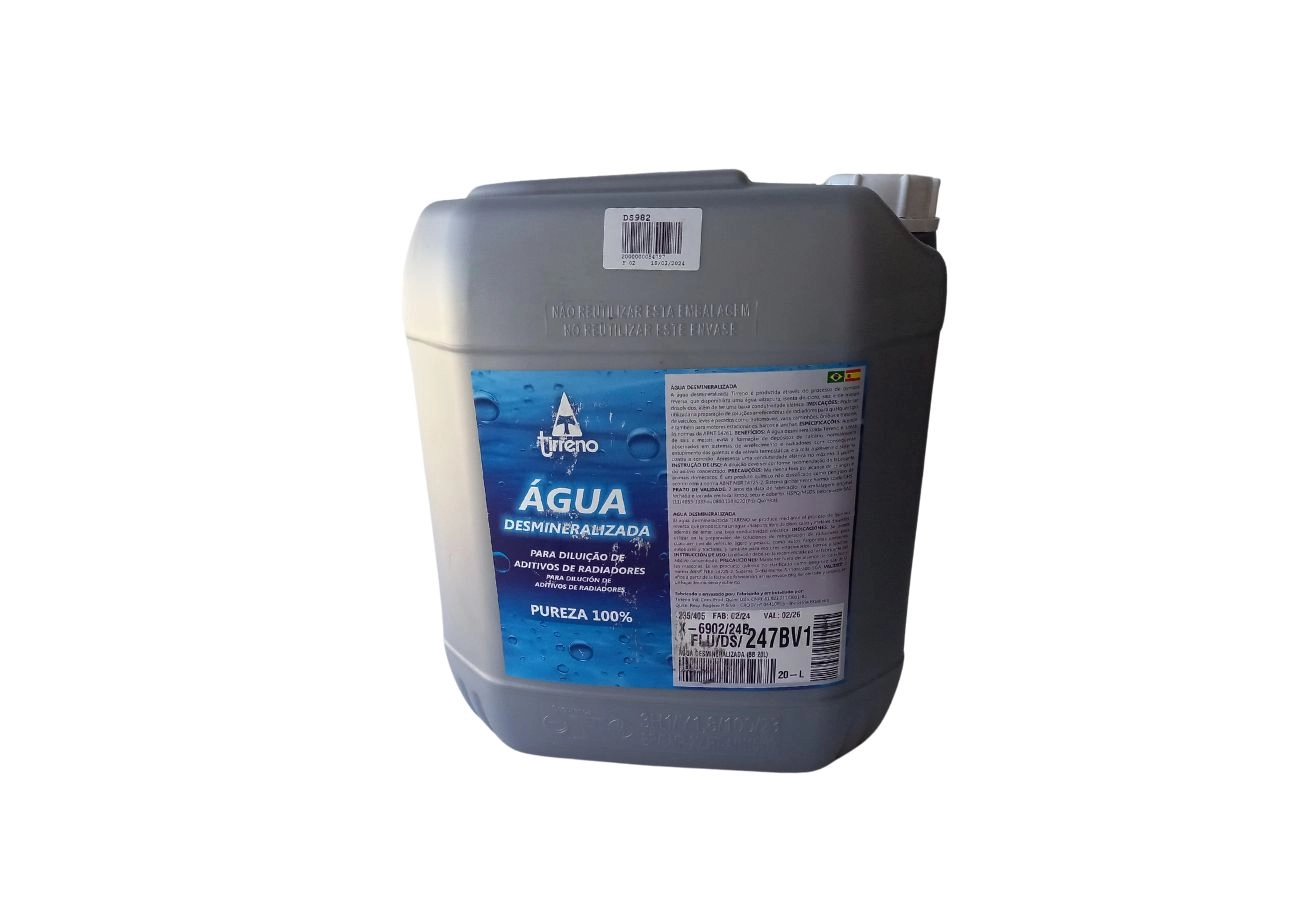 AGUA BI-DESMINERALIZADA INCOLOR 20 LITROS - TIRRENO