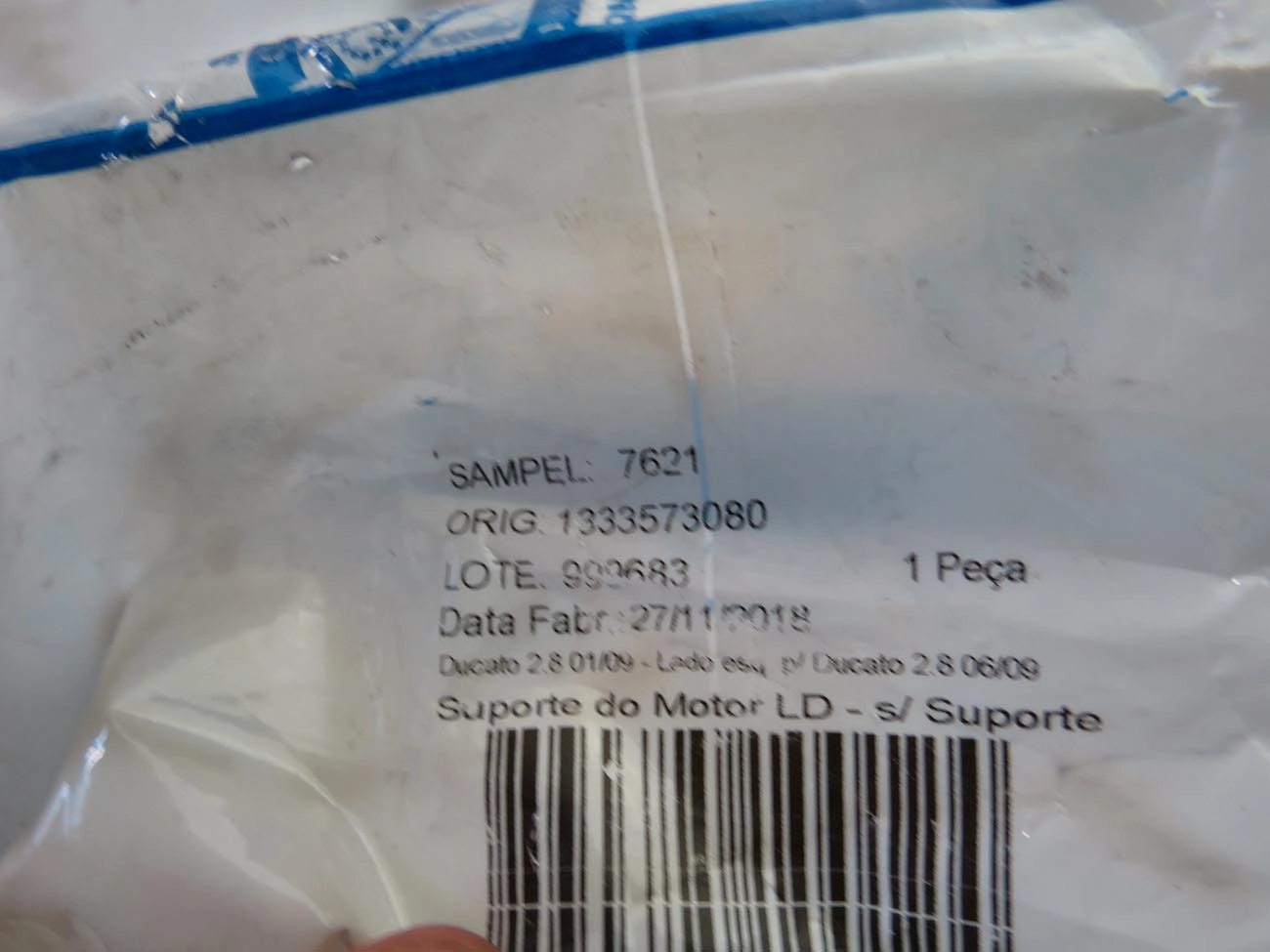 COXIM/SUPORTE DO MOTOR DUCATO 2.8 01/09 - SEM SUPORTE - LD/LE