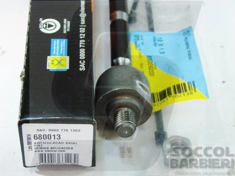 ARTICULAÇÃO/BARRA AXIAL M12X1,5 DIREÇÃO HIDRÁULICA FIAT TEMPRA SW 94/97 - TIPO 93/97