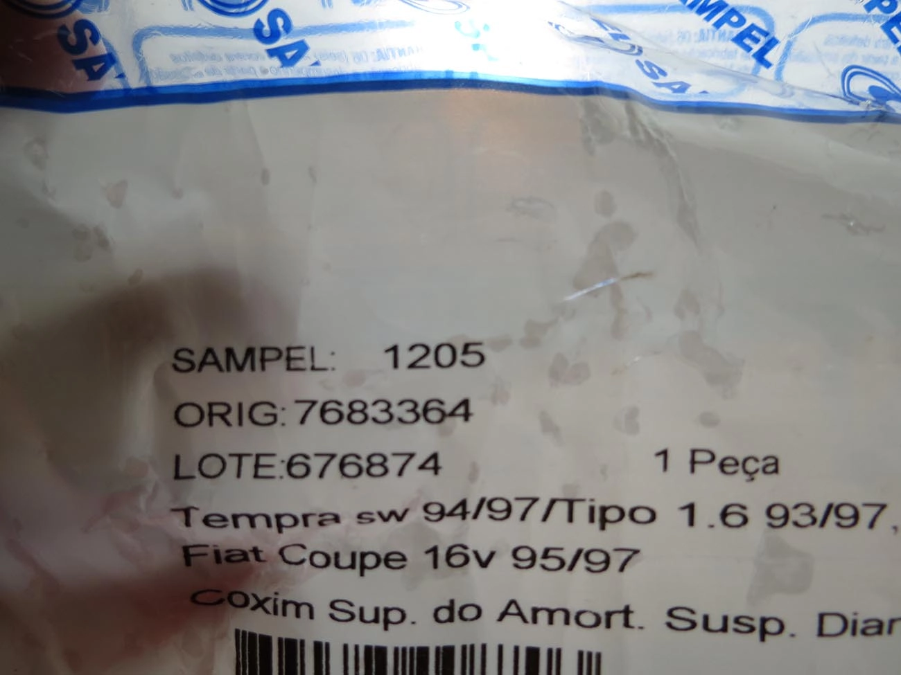 COXIM AMORTECEDOR DIANTEIRO ESQUERDO FIAT COUPE - TIPO 1.6/2.0 - TEMPRA SW - SEM ROLAMENTO