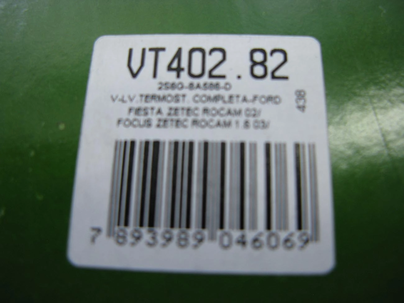 VÁLVULA TERMOSTÁTICA - FORD FOCUS 1.6 03/07 - NOVO FIESTA/ECOSPORT 02/ - C/CAR. ALUMINIO GAS S/PLUG