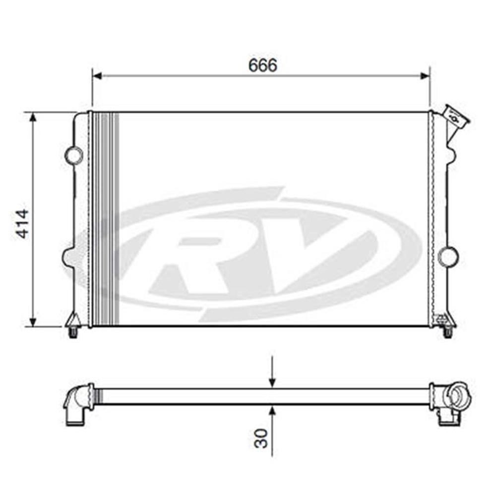 RADIADOR MOTOR EXPANDIDO GM BLAZER/S-10 2.0/2.2/2.4 95/11 FLEX - SEM AR CONDICIONADO - MANUAL