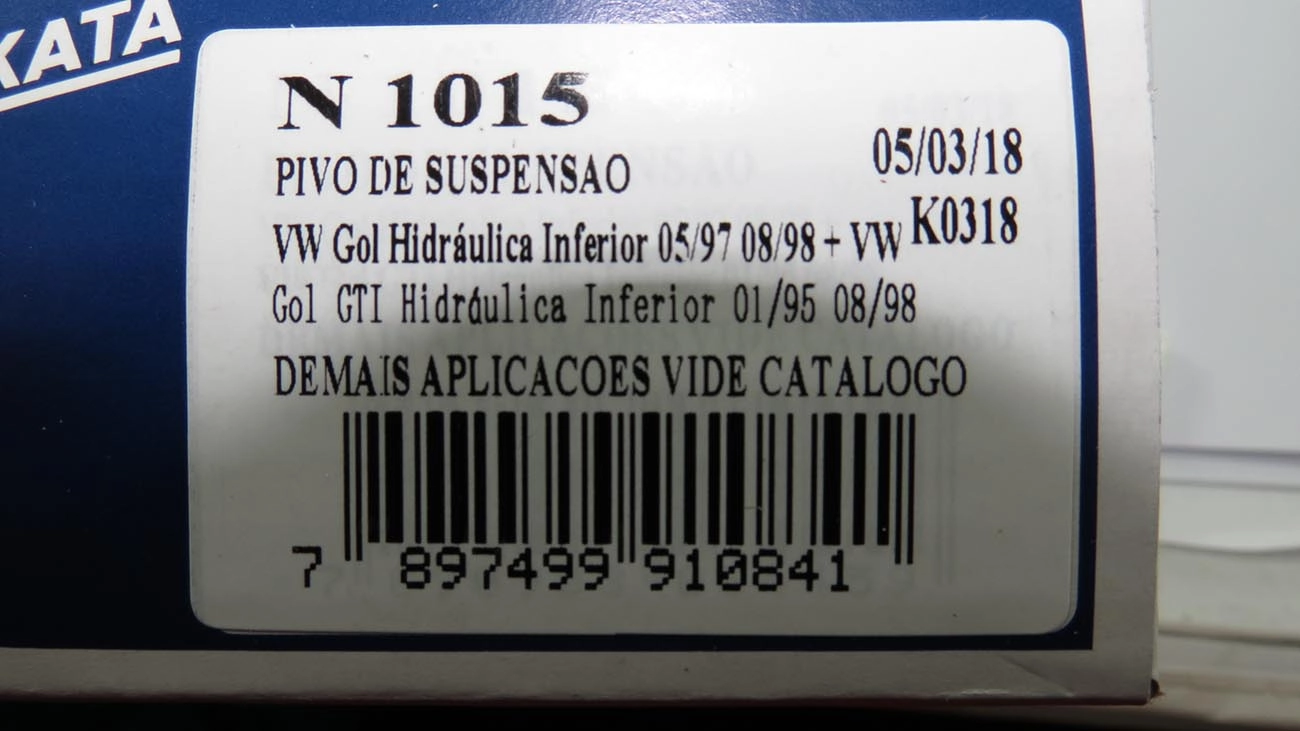 PIVÔ SUSPENSÃO DIREITO COM DIREÇÃO HIDRÁULICA PINO 17MM D.H VW GOL/PARATI 04.97/ SAVEIRO 11.97/ 16V 95/