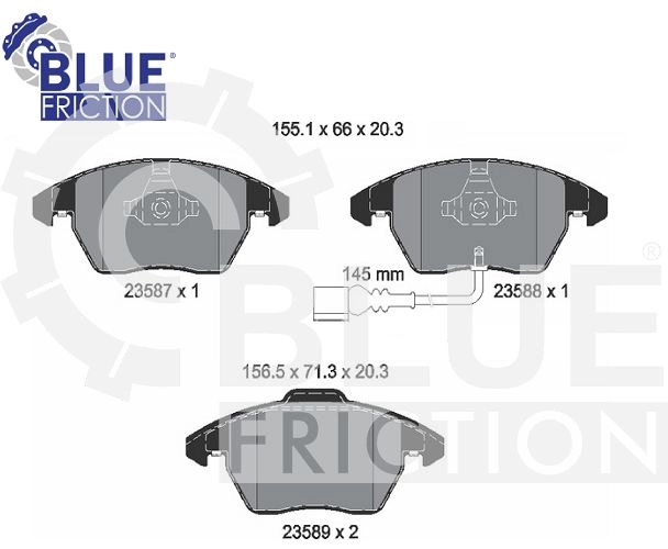 PASTILHA DE FREIO DIANTEIRA CITROEN C4 09/ - RCZ 03/10 -PEUGEOT 308 06/09 - 5008 03/10 - 3008 09/16