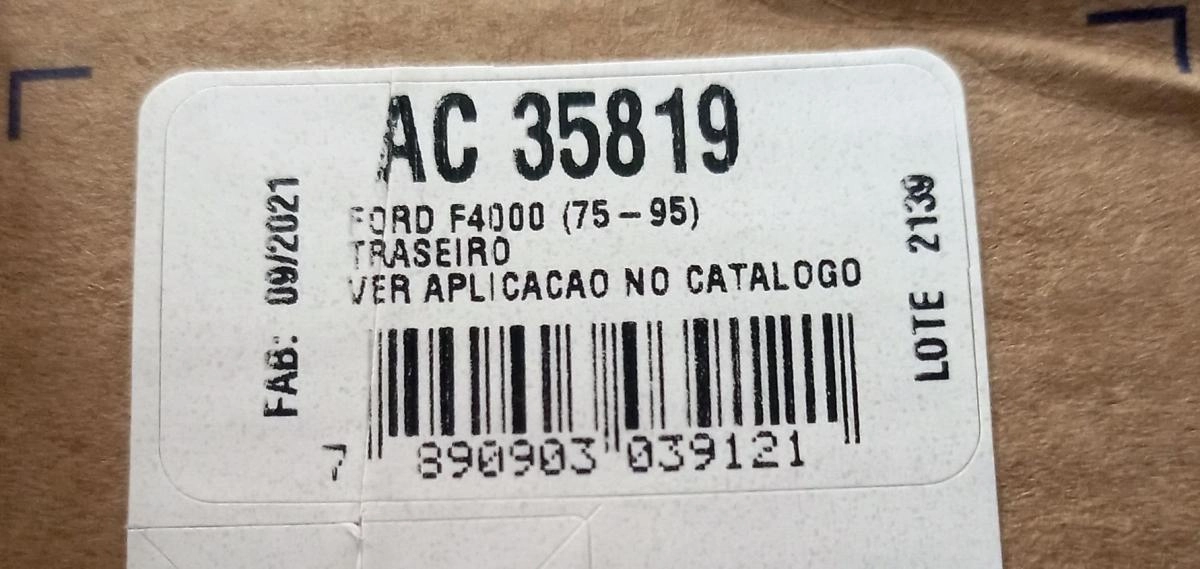 AMORTECEDOR TRASEIRO FORD F-2000 81/95 - F-400 75/95 - F-4000 75/92