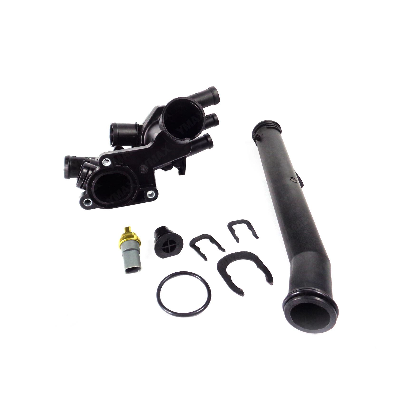 KIT CAVALETE AGUA COM AR QUENTE VW NOVO GOL/FOX/GOLF/VOYAGE/SAVEIRO - COM VALVULA/TUBO/SENSOR CINZA