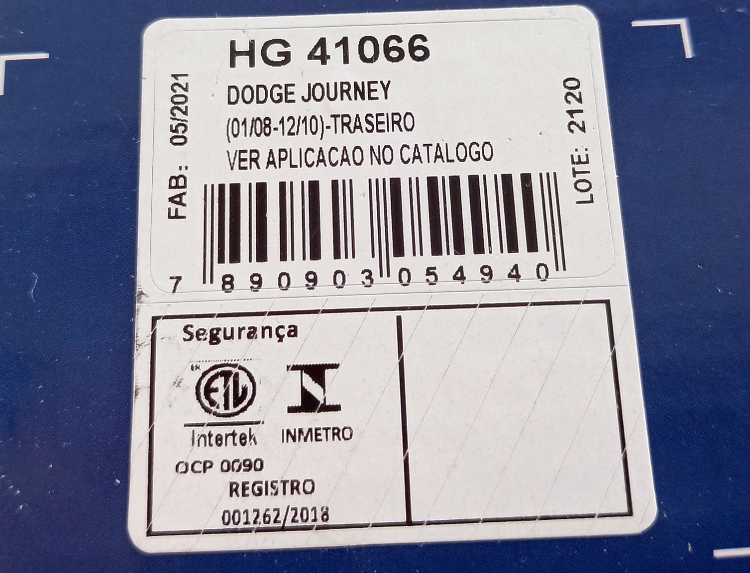 AMORTECEDOR TRASEIRO DODGE JOURNEY 2008/2011
