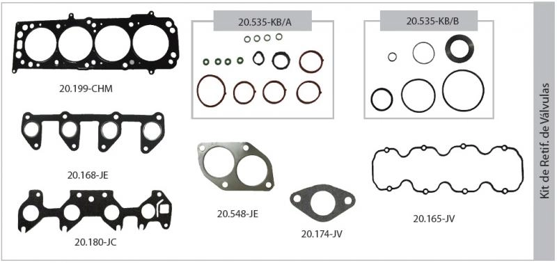 JOGO JUNTAS SUPERIOR MOTOR SEM RETENTOR GM ASTRA/VECTRA/ZAFIRA 2.0/2.2 8V - JUNTA FIBRA