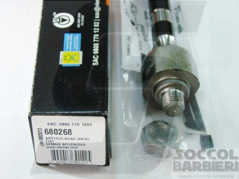ARTICULAÇÃO/BARRA AXIAL M14X1,5 DIREÇÃO MECÂNICA FIAT DOBLÒ 2001/2022 - EXCETO ADVENTURE