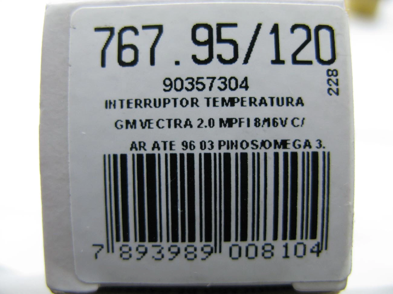INTERRUPTOR RADIADOR GM VECTRA 2.0 93/96 - OMEGA/SUPREMA 3.0 - COM AR CONDICIONADO