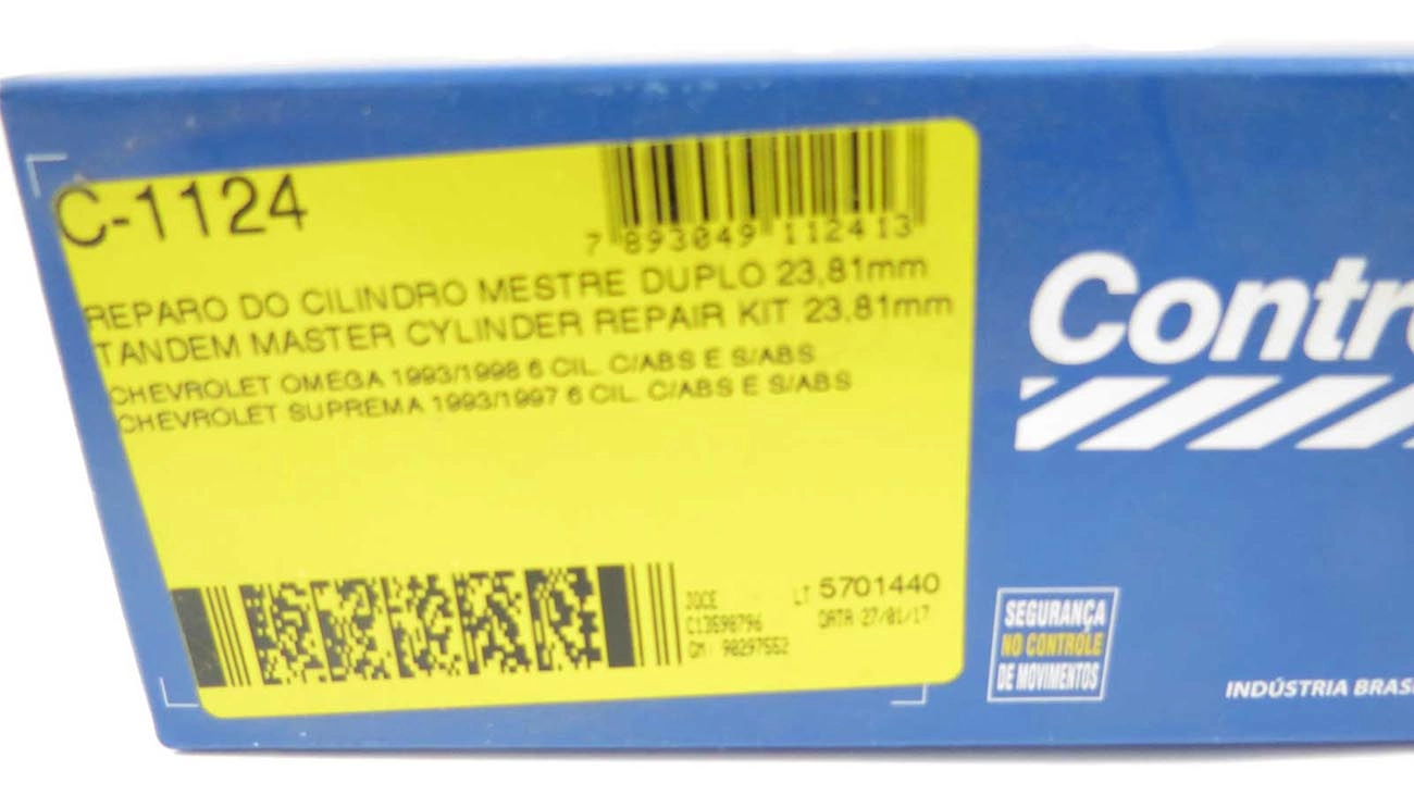 REPARO CILINDRO MESTRE DUPLO 23.81MM GM OMEGA/SUPREMA 6 CIL C/ S/ABS 93/98 15/16