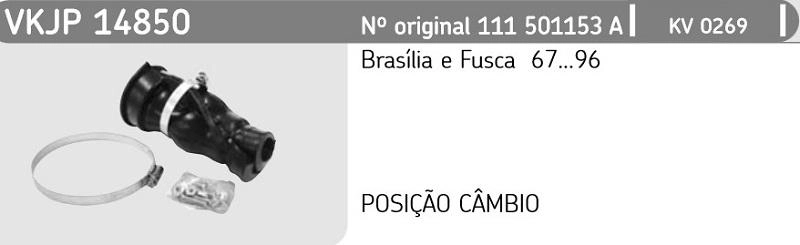 SANFONA SEMI EIXO DIREITA ESQUERDA VW FUSCA/BRASILIA/VARIANT CAMBIO
