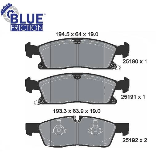 PASTILHA DE FREIO DIANTEIRA JEEP GRAND CHEROKEE 2010/ - DODGE DURANGO 2011/