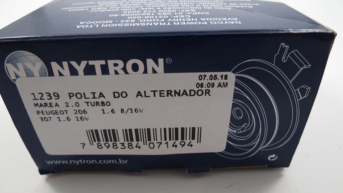 POLIA TENSOR CORREIA ALTERNADOR/TENSIONADOR AUXILIAR ACESSÓRIOS MOTOR 10,30X65X26,60MM PEUGEOT 206/207/307/ PARTNER 1.6 16V C/ACD MAREA 2.0 TURBO