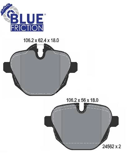 PASTILHA DE FREIO TRASEIRA BMW SERIE 5 525/535 10/ 530/540 17/ - X3 10/ - X4 14/18 - M5 11/13