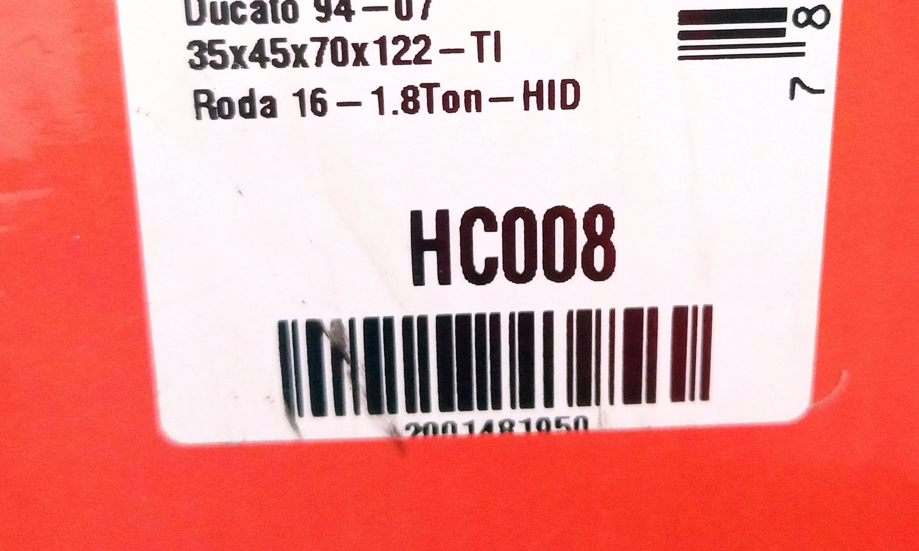 HOMOCINÉTICA RODA SEM ABS ARO 16 FIAT DUCATO/CITROEN JUMPER/PEUGEOT BOXER 00/ - 45/35 ESTRIAS