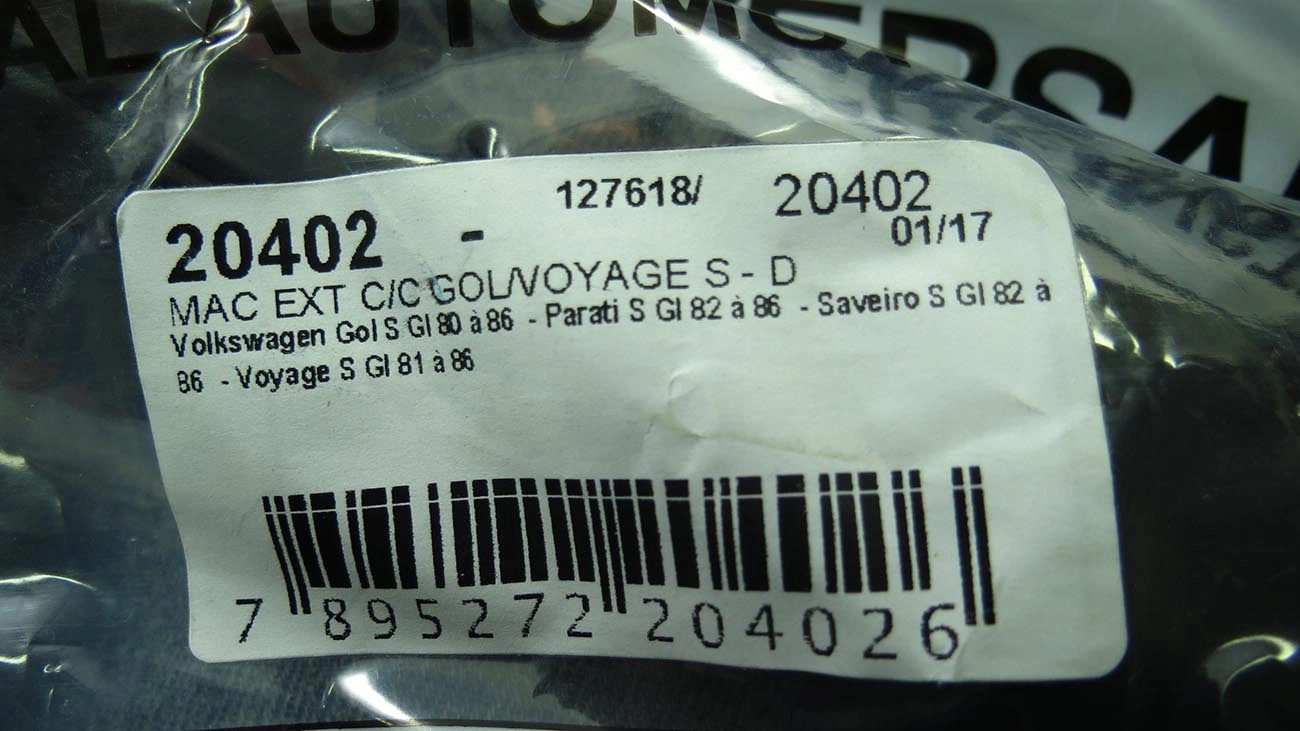 MACANETA EXTERNA VW GOL/VOYAGE/PARATI/SAVEIRO /86 - DIREITA