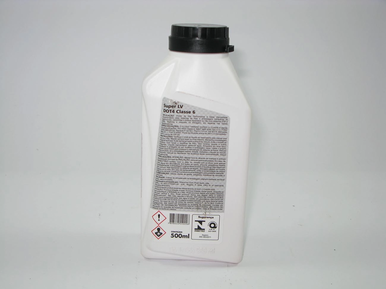 FLUIDO P/FREIO 500ML DOT-4 LV - CLASSE 6 - TIRRENO - LEVEMENTE AMARELO