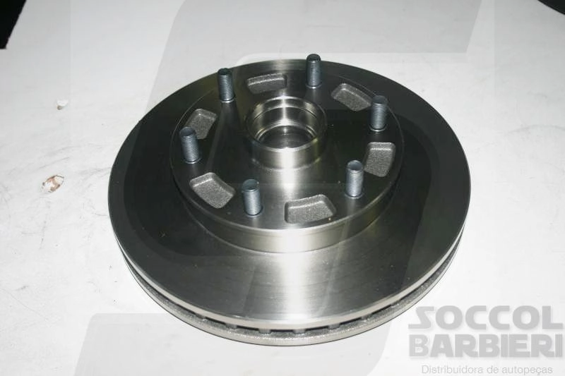 DISCO DE FREIO DIANTEIRO COM CUBO GM S-10/BLAZER 95/02.97 - VENTILADO 276MM 6 FUROS