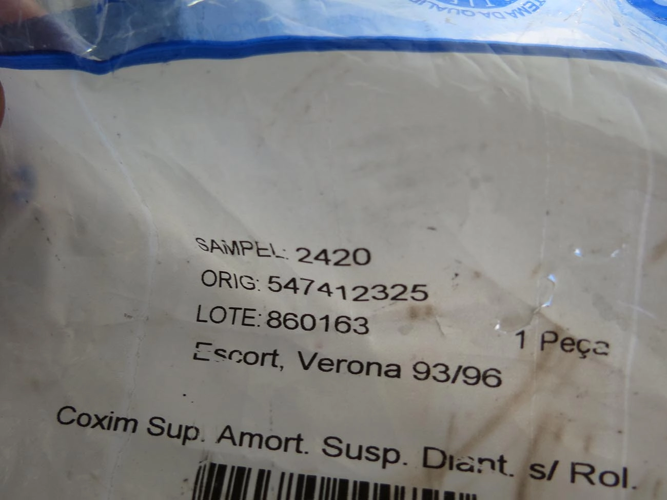 COXIM AMORTECEDOR FORD ESCORT/VERONA 93/96 - VW LOGUS/POINTER - DIANTEIRO