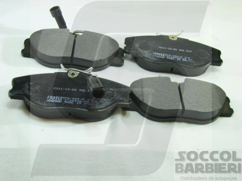PASTILHA FREIO RODA DIANTEIRA COM ALARME FIAT MAREA/WEEKEND ELX/HLX 2.0/2.4 00/07 COUPE 95/97