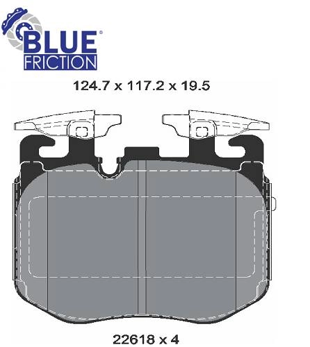PASTILHA FREIO RODA DIANTEIRA BMW 330/340 18/ 440 20/ 530 540 16/20 745 19/ 750 15/19