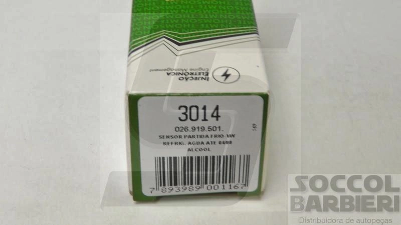 SENSOR DE TEMPERATURA - PARTIDA A FRIO - VW GOL/VOYAGE/PARATI/PASSAT/SAVEIRO/SANTANA /04.88 - AP