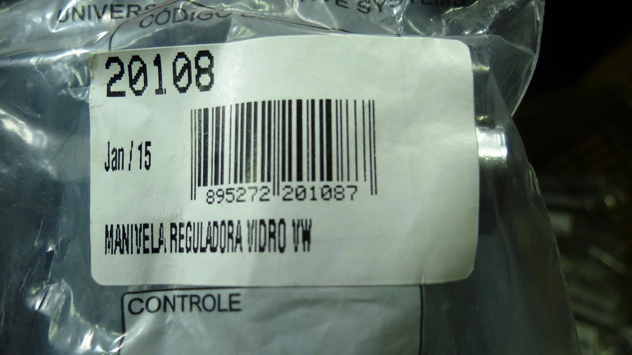 MANIVELA VIDRO VW FUSCA 1200/1300 /70 - BOTAO PRETO METAL