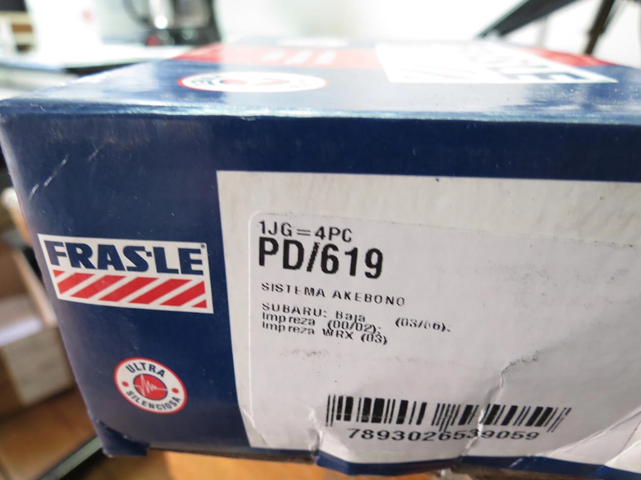 PASTILHA DE FREIO TRASEIRA SUBARU IMPREZA 2000/