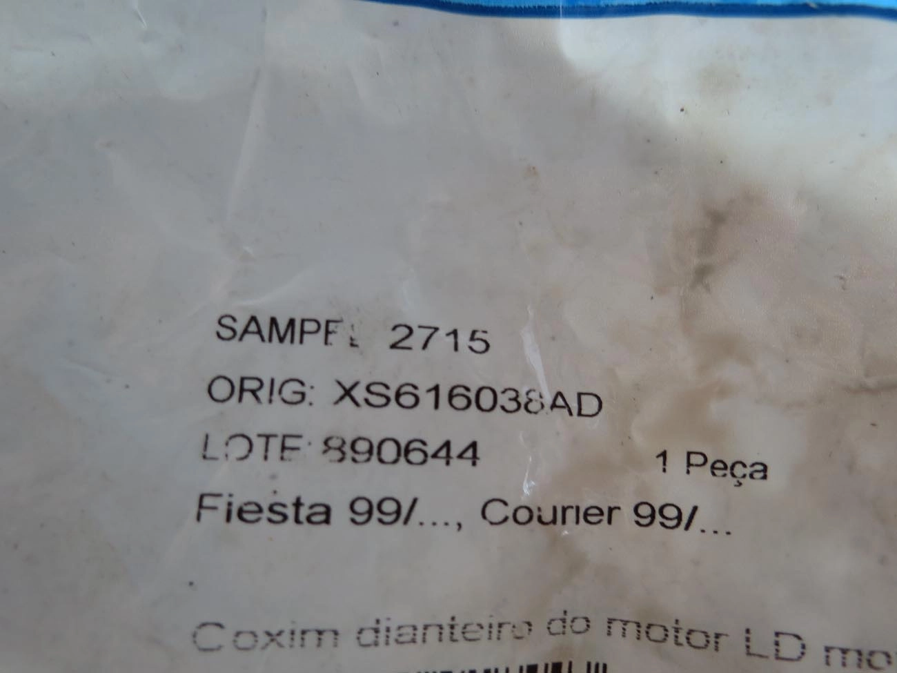 COXIM/SUPORTE DIANTEIRO MOTOR LADO DIREITO ZETEC ROCAM FORD FIESTA/COURIER 99/ EXCETO NOVO