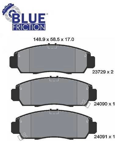 PASTILHA DE FREIO DIANTEIRA HONDA CIVIC 1.8/2.0 2012/2016 - ACCORD 2003/