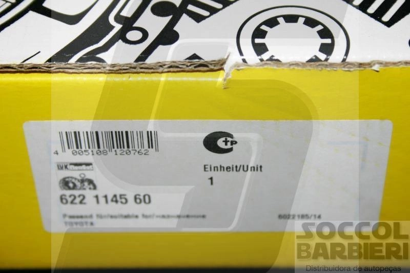 KIT DE EMBREAGEM TOYOTA COROLLA 1.6 92/99 - COROLLA 1.8 99/2002 - 210MM - CÂMBIO MANUAL