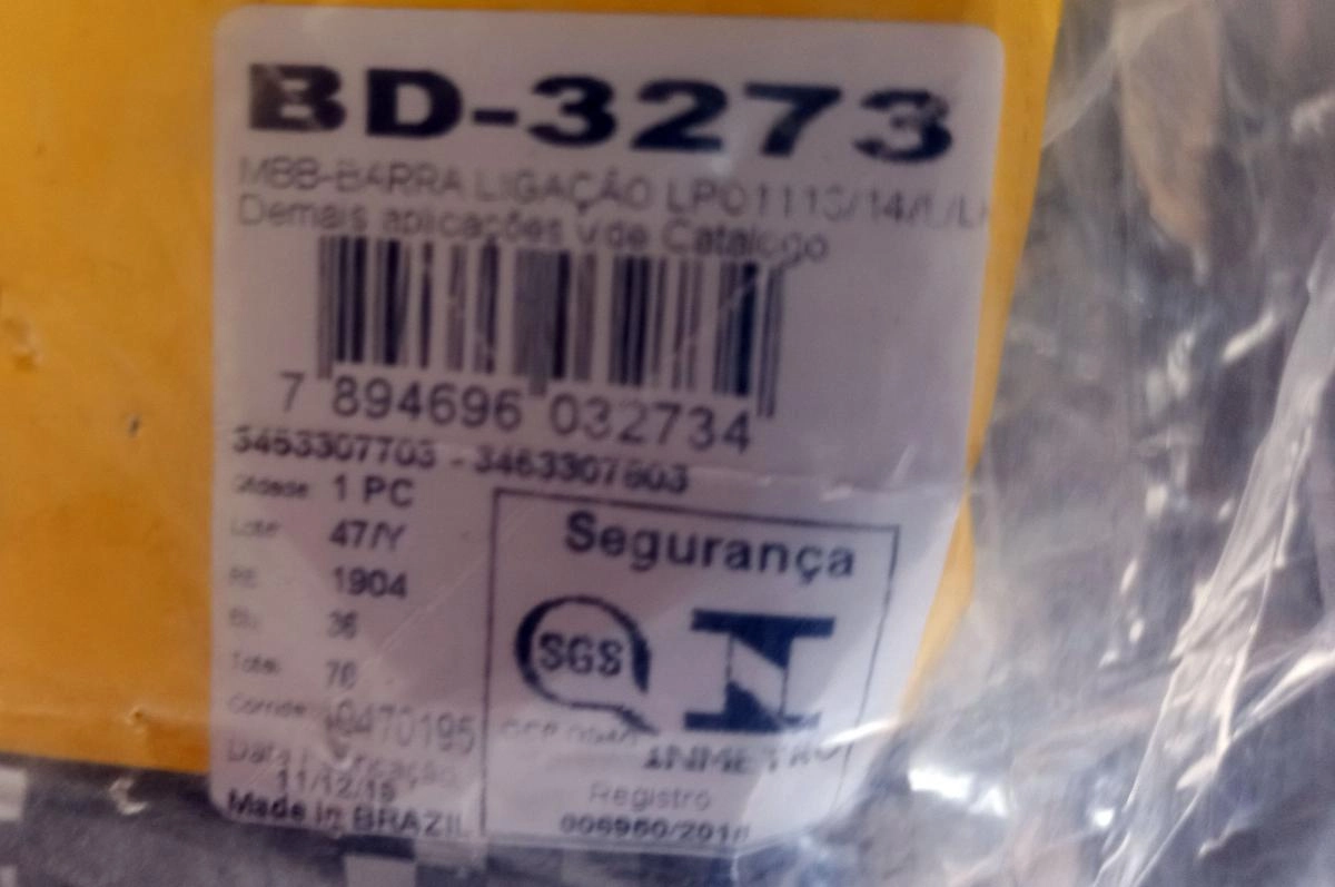 BARRA DIREÇÃO LIGAÇÃO 1611 MM LIGACAO MB 1113/1414/1313/1513/2318/2418 83/