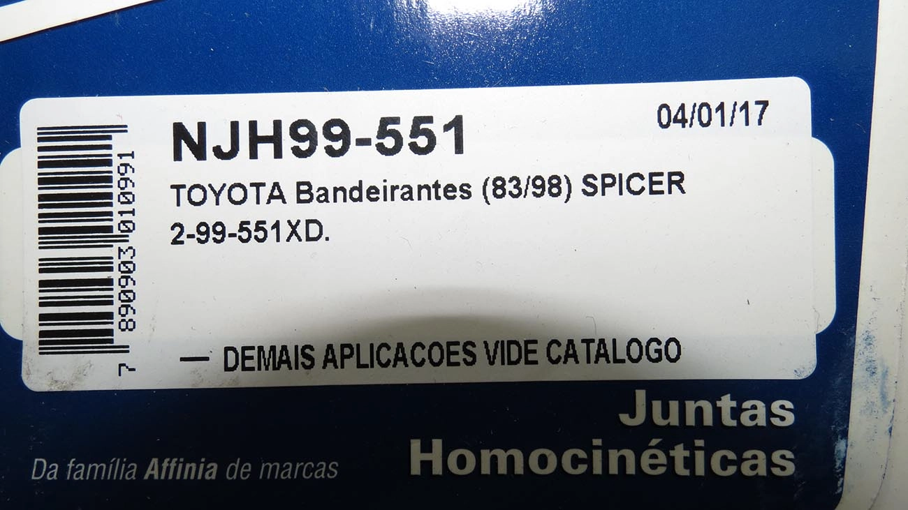 HOMOCINÉTICA RODA TOYOTA BANDEIRANTE 83/ - TROLLER T4 02/14 - 27/30 ESTRIAS