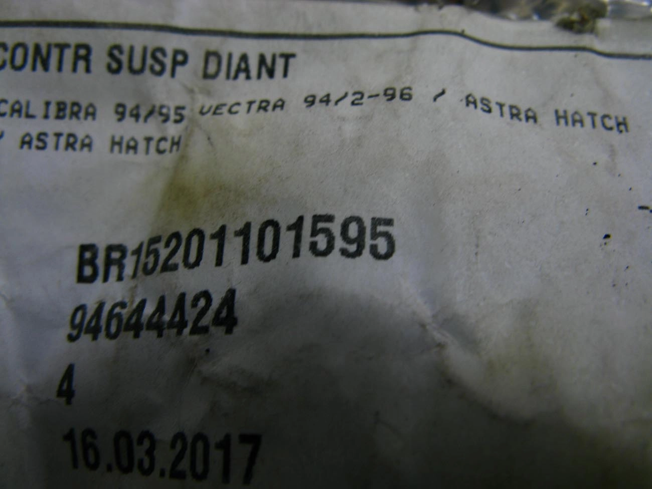 BUCHA DIANTEIRA BANDEJA SUSPENSÃO GM MONZA 82/90 ASTRA/CALIBRA/VECTRA /96 TRASEIRA