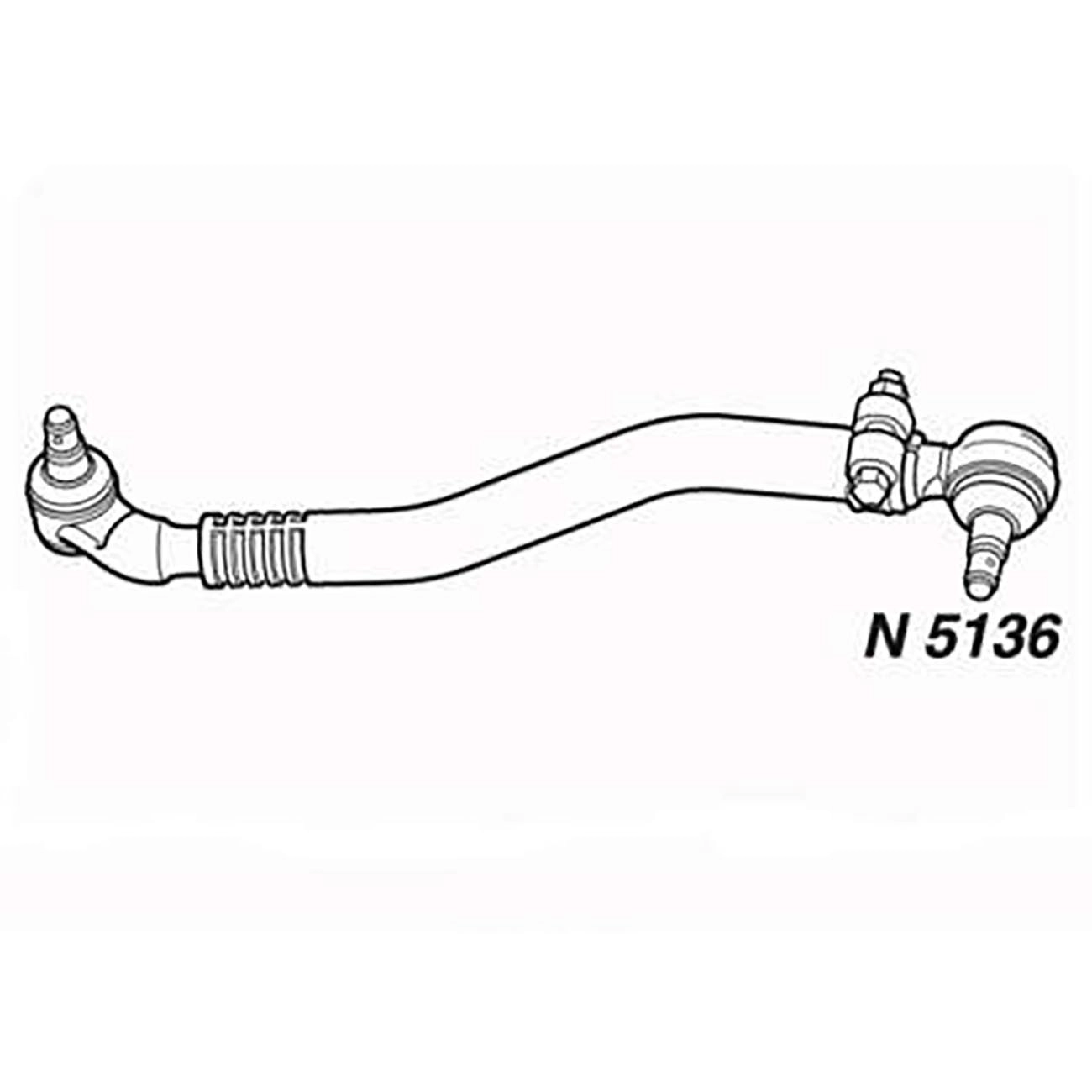 BARRA DIRECAO LATERAL CURVA - MB 710/712/812/814/815/914/915/916 - 526MM