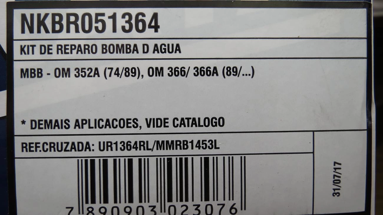 REPARO BOMBA AGUA OM-366 MB 1114/1214/1218/1418