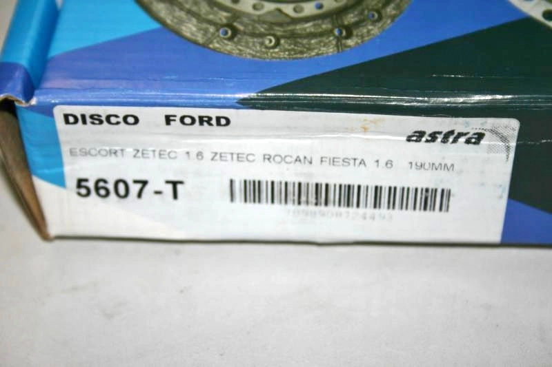 DISCO EMBREAGEM FORD ESCORT/SW 1.6 ZETEC - FIESTA/KA/COURIER 1.6 TODOS - 190MM