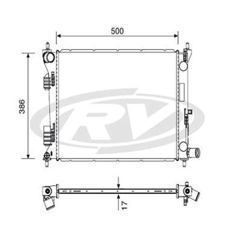RADIADOR HYUNDAI HB20 1.0 12V/1.6 16V 2012/2019 FLEX - COM AR CONDICIONADO - MANUAL