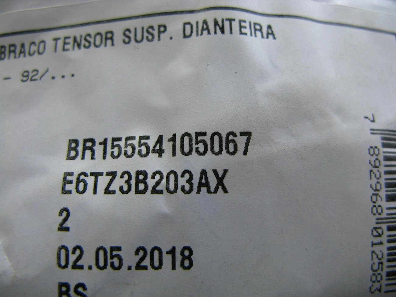 BUCHA TIRANTE FORD F-1000 93/ - KIT 1 LADO