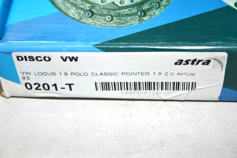 DISCO EMBREAGEM VW LOGUS/POINTER 1.8/2.0 - POLO CLASSIC/VAN TODOS - 215MM