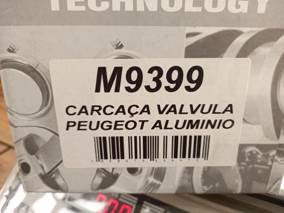 CARCAÇA ALUMÍNIO VÁLVULA TERMOSTÁTICA CITROEN C3 1.4 - PEUGEOT 206 1.4 05/ - MOTOR TU3JP SEM VÁLVULA