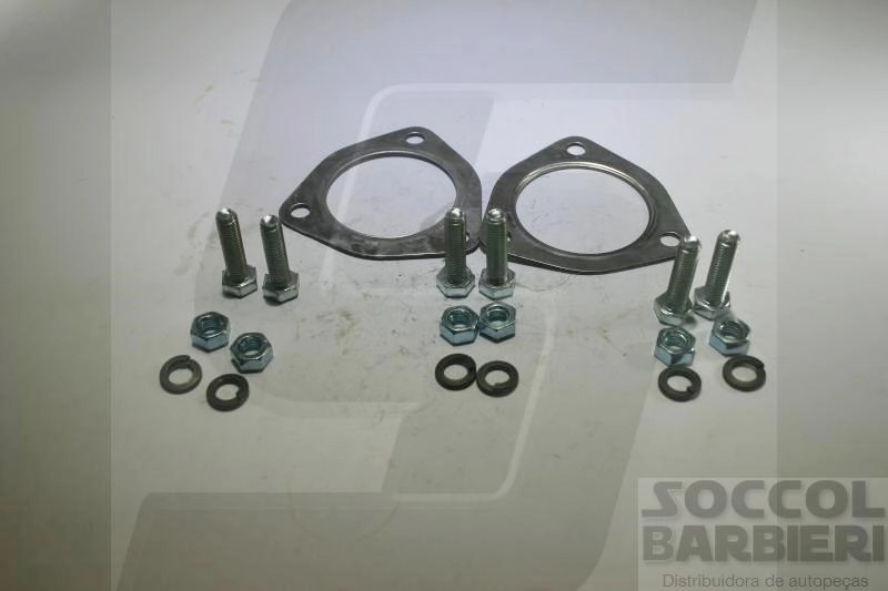 KIT JUNTA CATALISADOR 3 FUROS FURO INTERNO 54MM FIAT PALIO/UNO GM MONZA FORD ESCORT VW GOL/SANTANA 2 JUNTAS