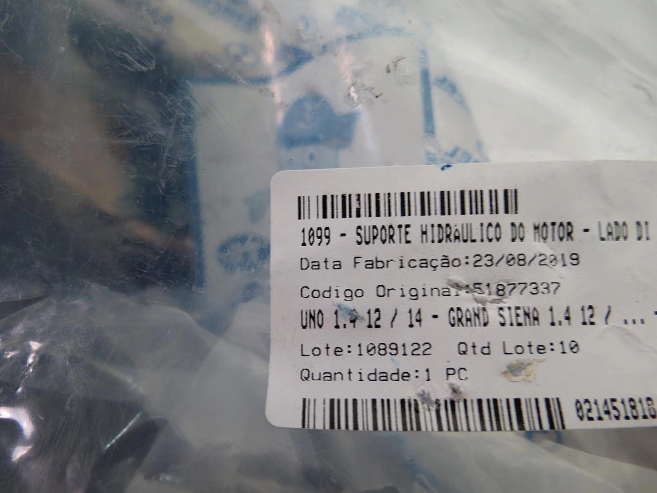 COXIM HIDRAULICO MOTOR DIREITO FIAT NOVO PALIO/GRAND SIENA 1.0/1.4 2012/ - NOVO UNO 1.4 2012/2014