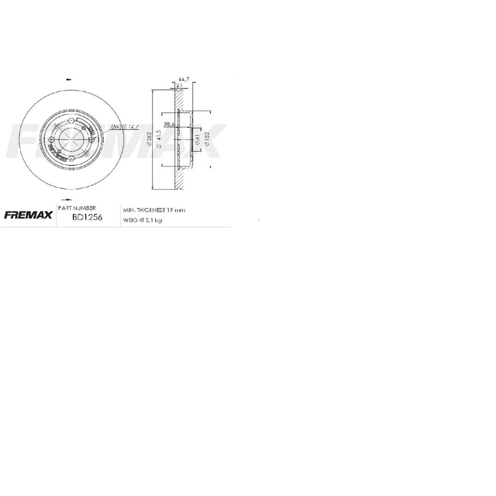 DISCO FREIO DIANTEIRO VENTILADO 262MM HONDA CITY 1.5 16V 15/ FIT WR-V 17/