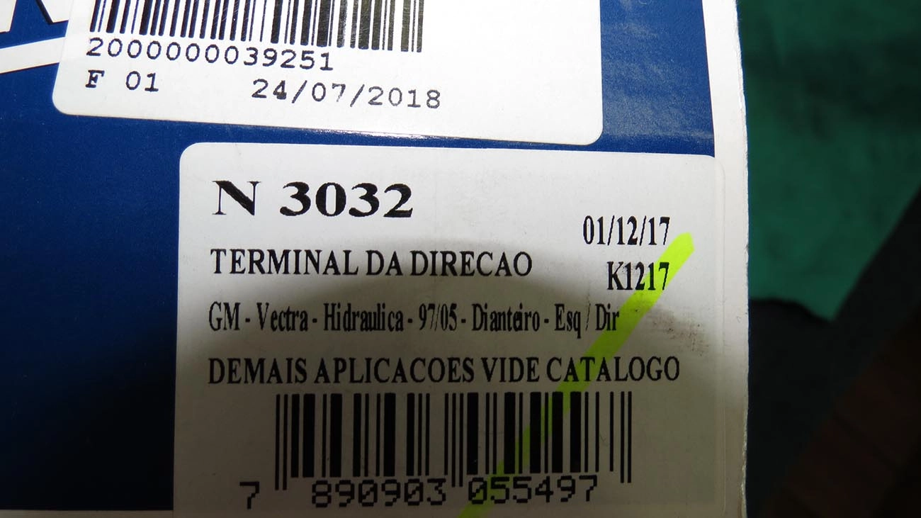 TERMINAL DIREÇÃO DIREITO/ESQUERDO LD/LE GM VECTRA 97/05 DAEWOO LEGANZA/NUBIRA 97/99