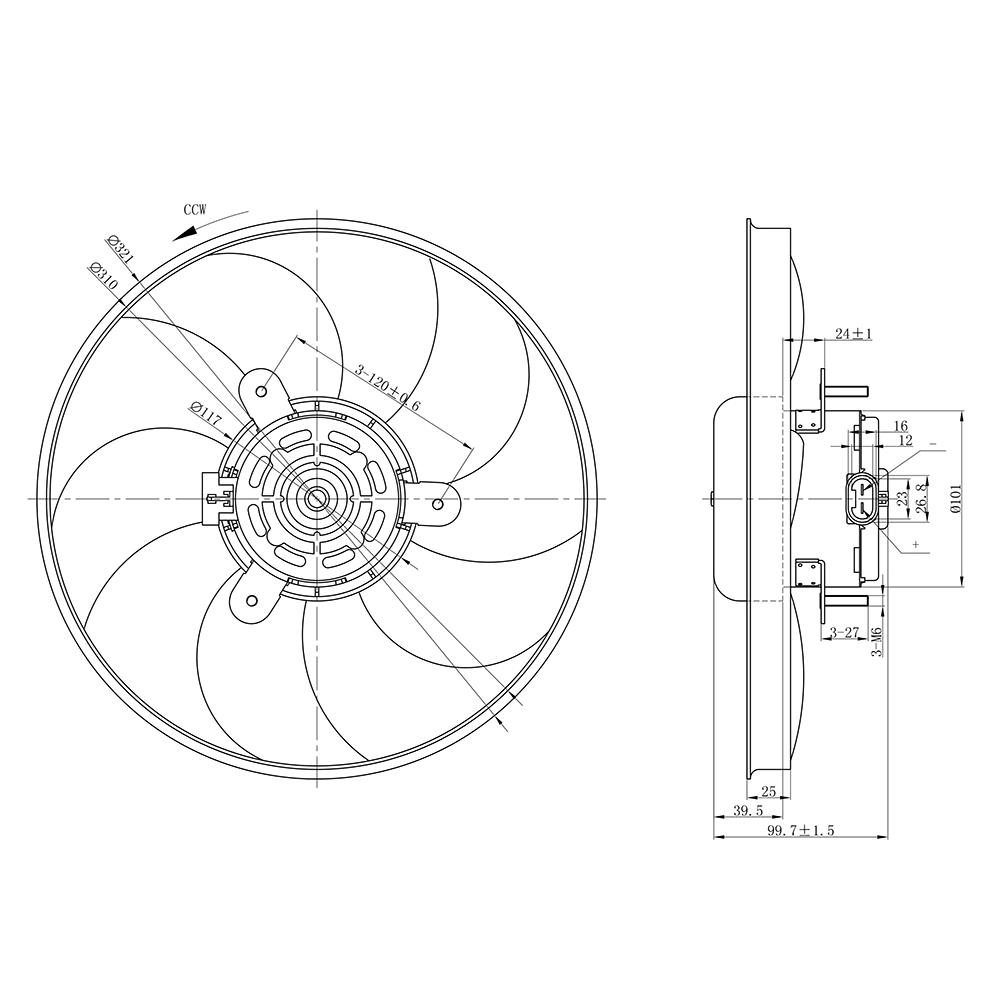 ELETROVENTILADOR FIAT PALIO 96/01/FIORINO 01/07/SIENA 96/01/STRADA 96/01/UNO MILLE 01/07